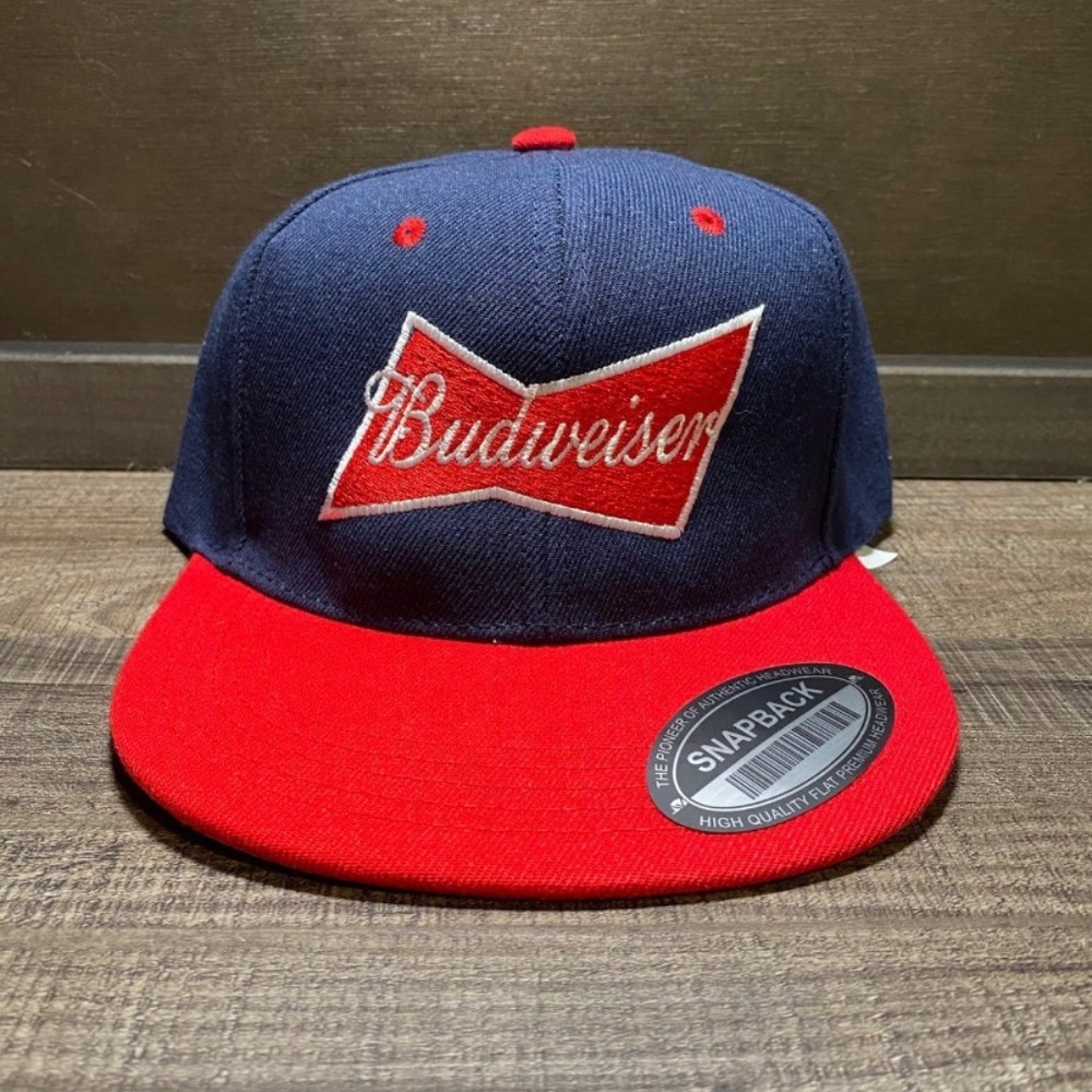 Budweiser King of Beers blue and Red Snap back